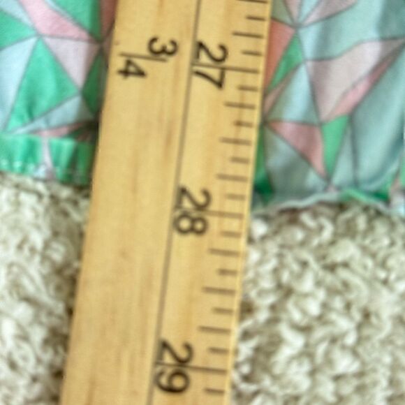 Strata Shirt Mens Size Medium Geo print Button Up Casual retro Cotton Hawaiian - Picture 9 of 10